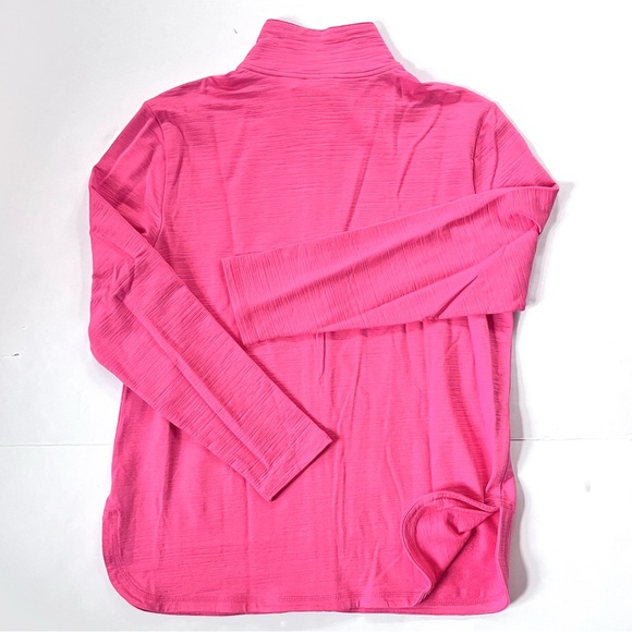 New NWOT Talbots Women’s UPF 50+ Slub Terry Jacket Full Zip Up in Pink (Large) - Picture 5 of 6